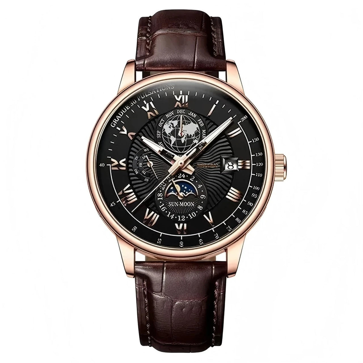 2026 Men Watch Fashion Top Luxury Sport Men's Wristwatch Waterproof Luminous Leather Date Quartz Watches Man clock
