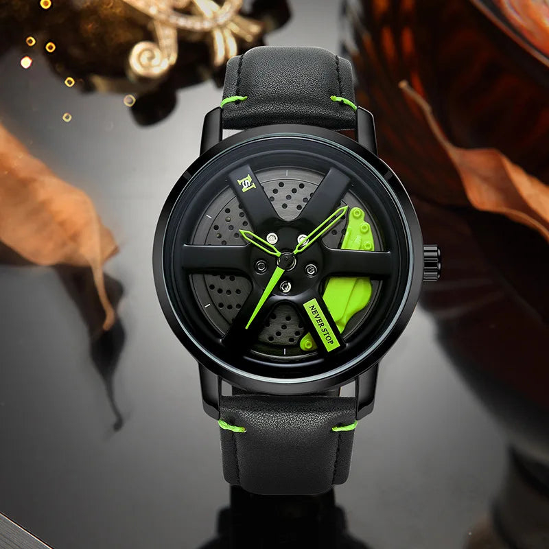 Luxury Sport Car Wheel Watch for Men Top Brand Car Wheel Rim Dial 3D Fashion Men's Watch Waterproof Men Watch Relogio Masculino