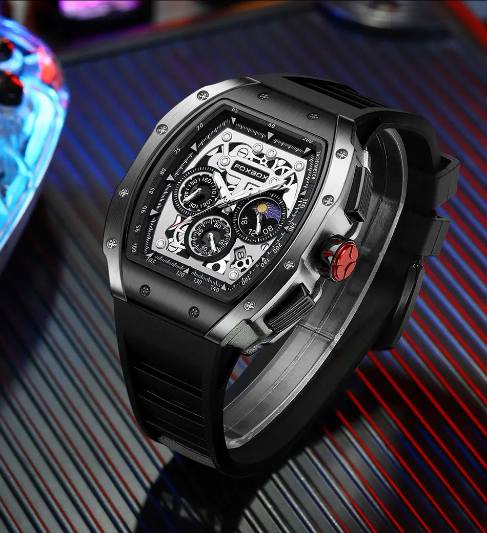 Relogio Masculino LIGE Men Watch Foxbox Brand Luxury Waterproof Quartz Wristwatch For Men Date Sport Silicone Clock Male Watches