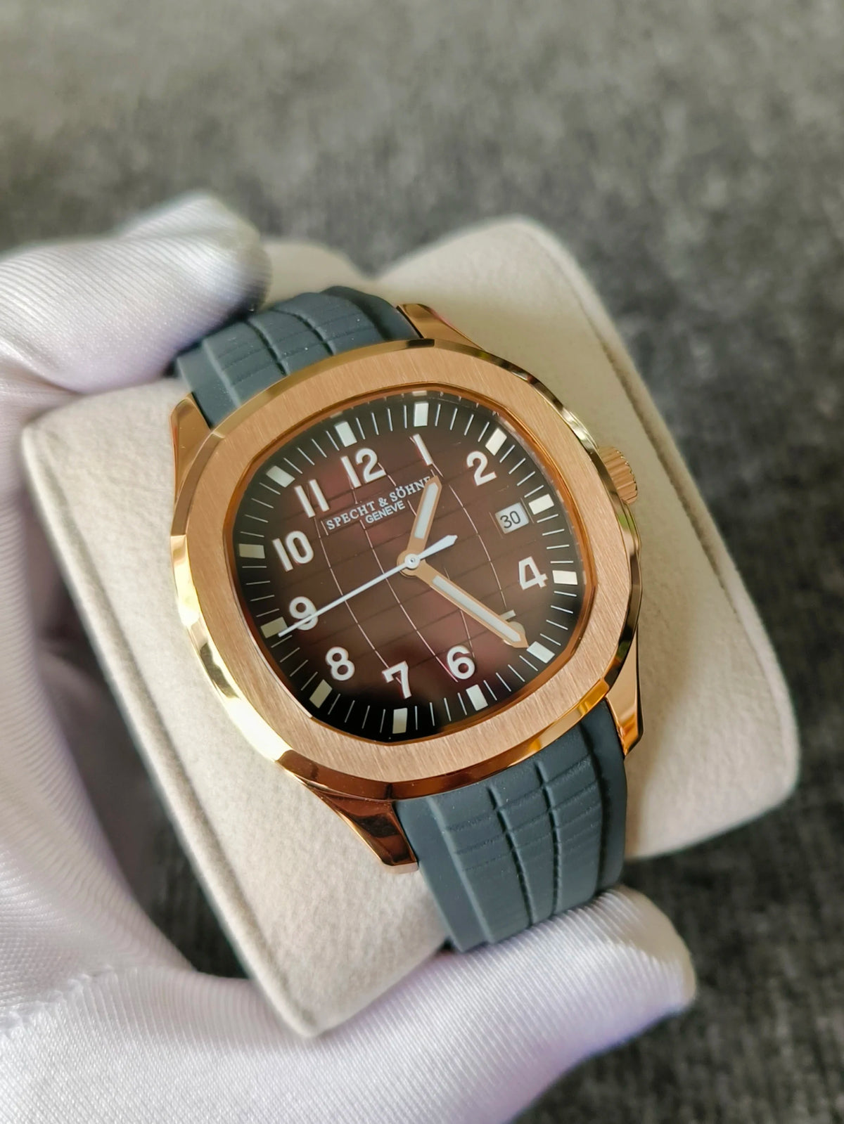 Specht&Sohne Luxury Fashion Business Sports Men's Watch Miyota8215 Motor Waterproof Luminous Grey  Tape Watch Relogio Masculino