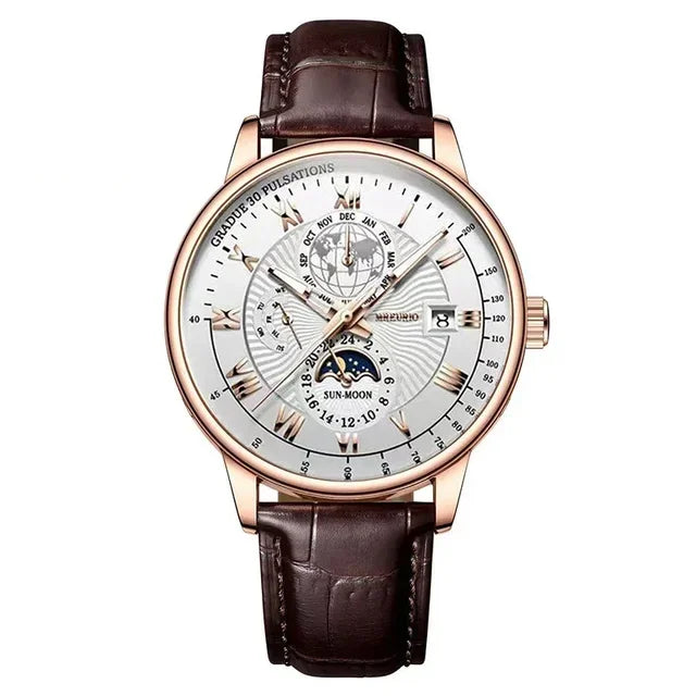 2026 Men Watch Fashion Top Luxury Sport Men's Wristwatch Waterproof Luminous Leather Date Quartz Watches Man clock