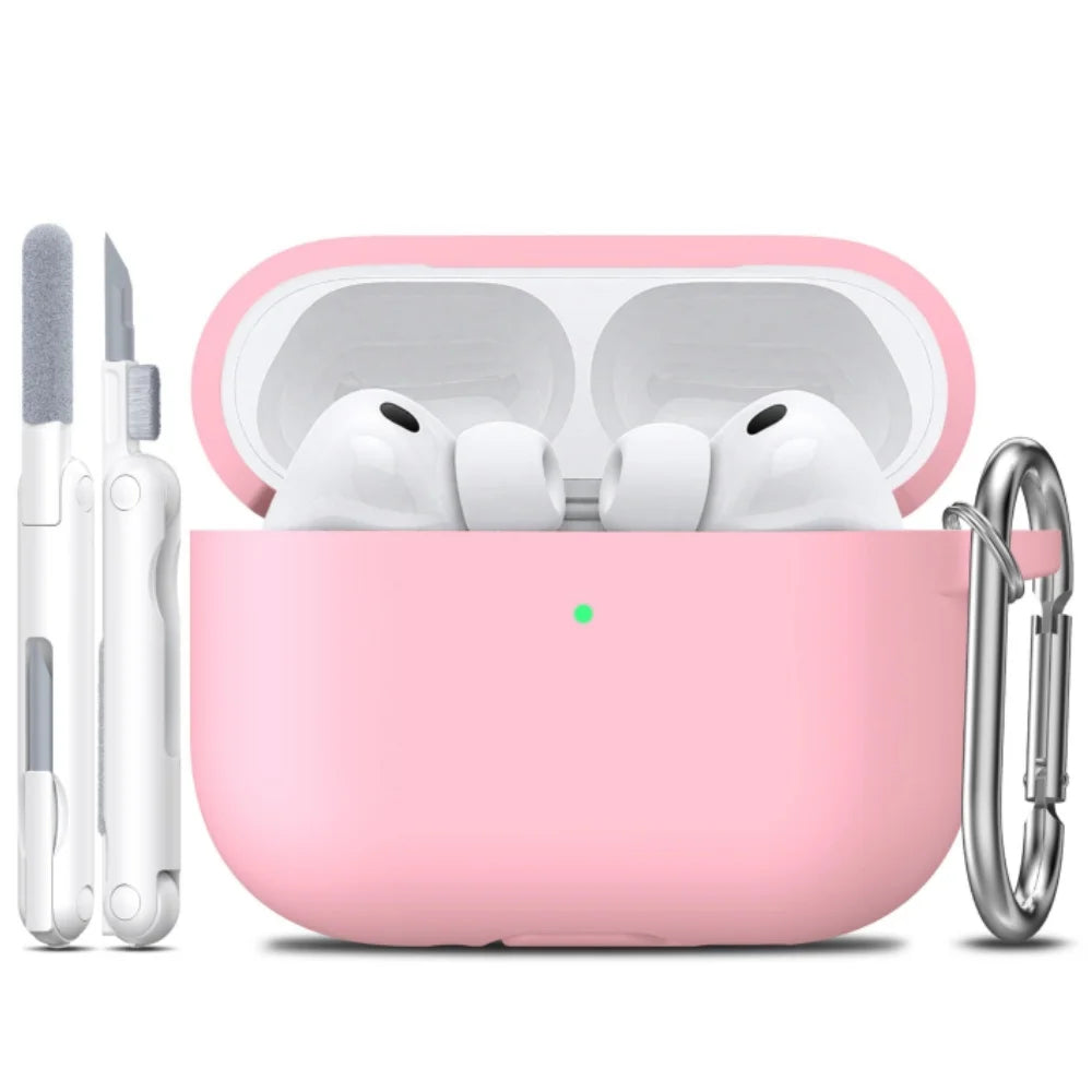 for AirPods Pro 3rd Generation Case Cover Earphone Accessories Soft Silicone Case with Keychain & Cleaning Kit for AirPods Pro 3