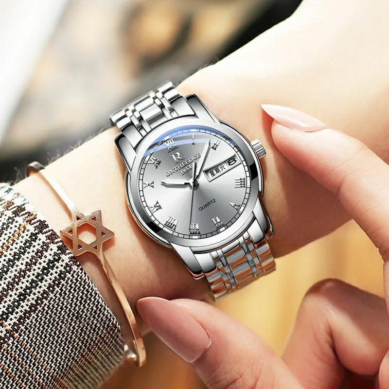 、RuiZhiYuan Swiss Fashion Watch - Waterproof Luminous Men's Alloy Quartz Watch, High-Value Business Dress Watch