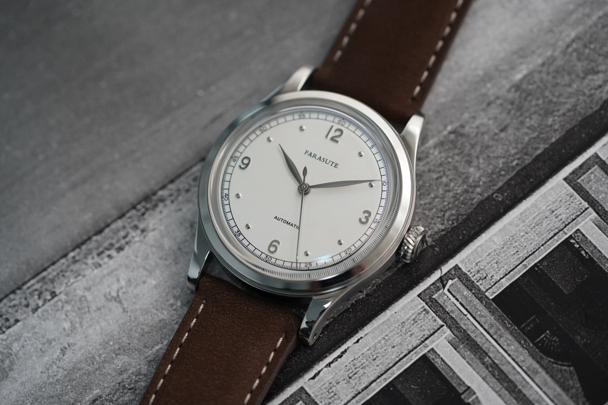 FARASUTE New Retro Japan 821A Automatic Mechanical Movement Wristwatch For Men Simple 5Bar Waterproof Watch Men reloj hombre
