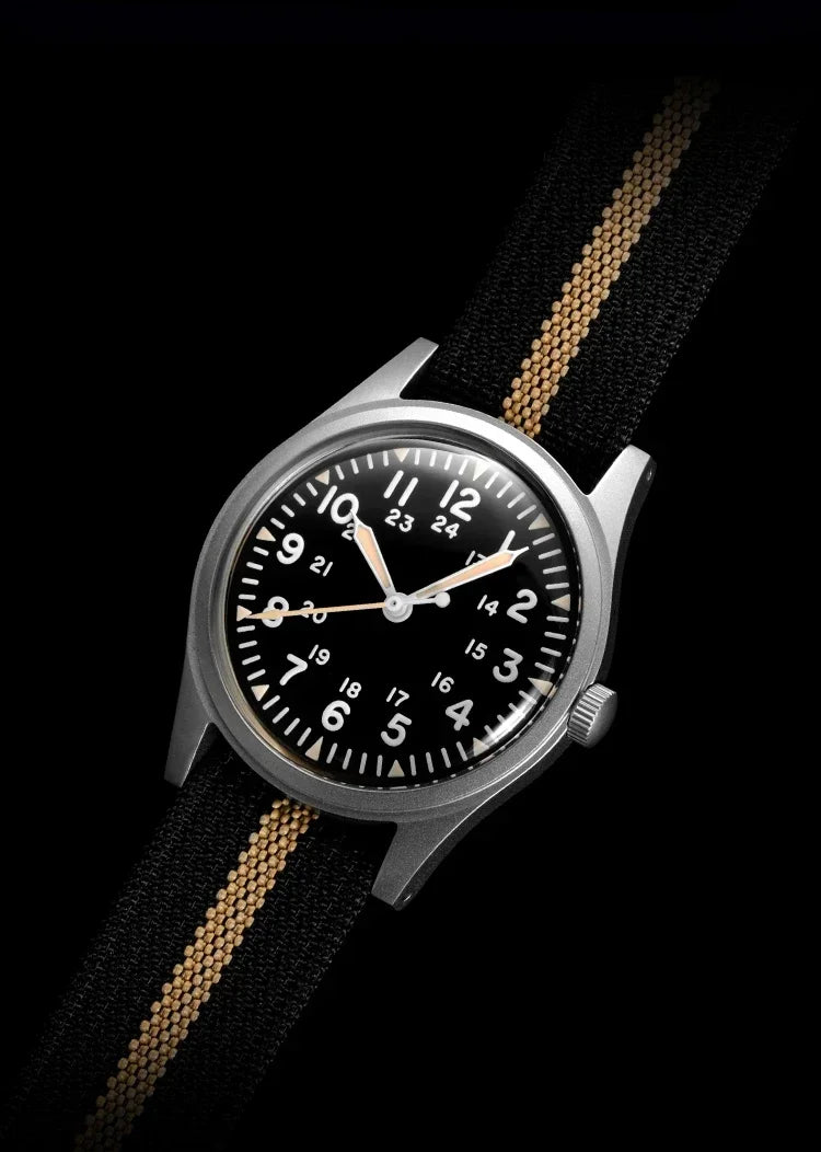 2025 New RDUNAE RA03 34.5mm Military Men Vintage Quartz Watch G10 Miyota 2035 Watches K1 Mineral Glass Stainless Steel Wristwatc