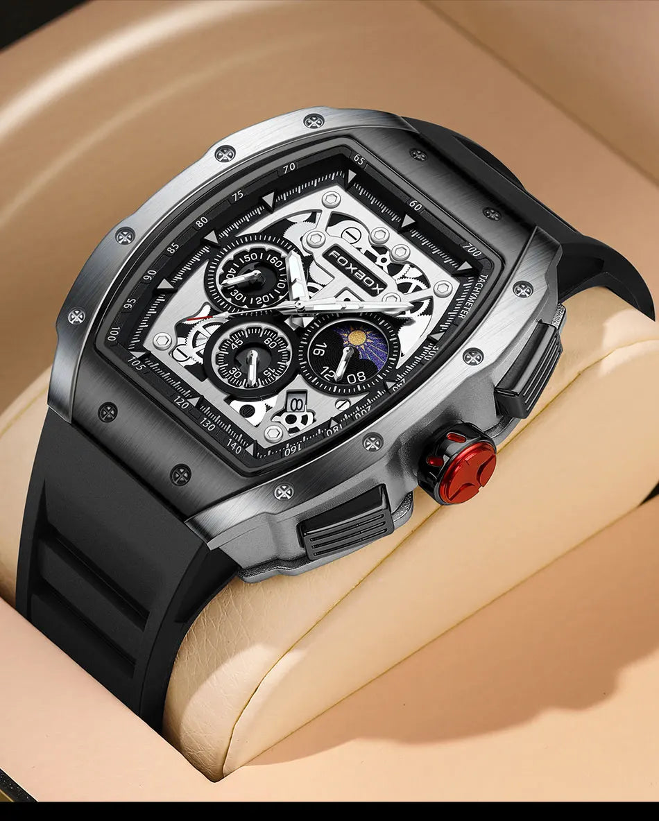Relogio Masculino LIGE Men Watch Foxbox Brand Luxury Waterproof Quartz Wristwatch For Men Date Sport Silicone Clock Male Watches