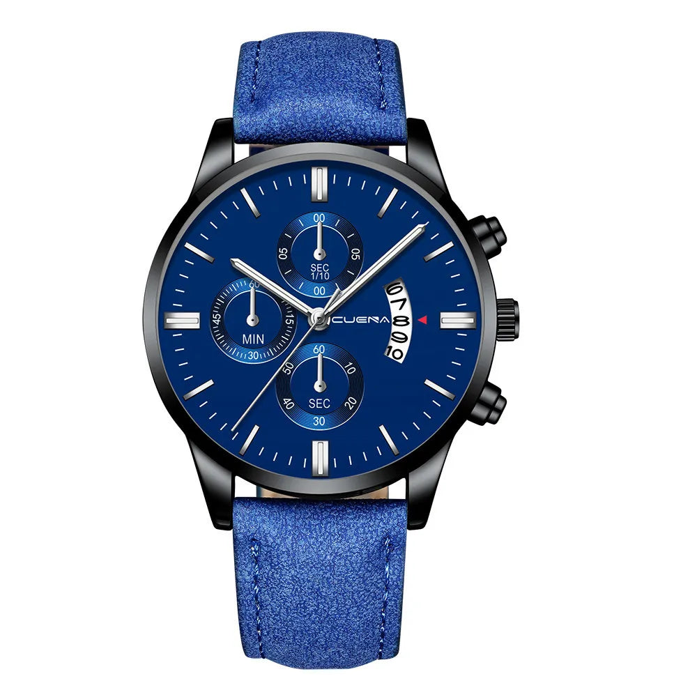 2023 Fashion Men's Watch Brand Luxury Male Quartz Watches Minimalist Casual Leather Strap Digital Calendar Wristwatch Men Clock