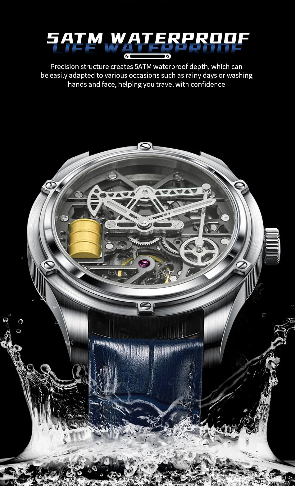 2023 Relogios Masculinos  Pindu Design Mens WatchesSapphire glass Top Brand Machine Watch Men Business Clock Men Miyota 8215+Box