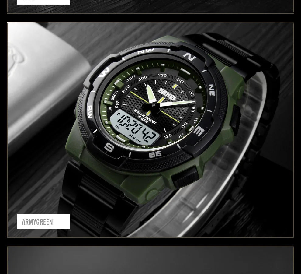 SKMEI 1370 Luxury Full Steel Business Waterproof Watch Relogio Masculino Watch Men Fashion Sport Quartz Clock Mens Watches