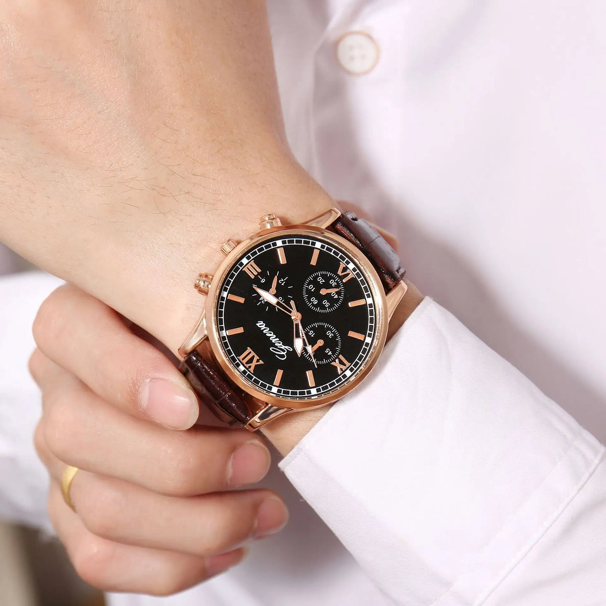 New Mens Watches Luxury Male Clock Fashion Sport Quartz Wristwatch for Man Casual Leather Belt Male Clock Relogio Masculino