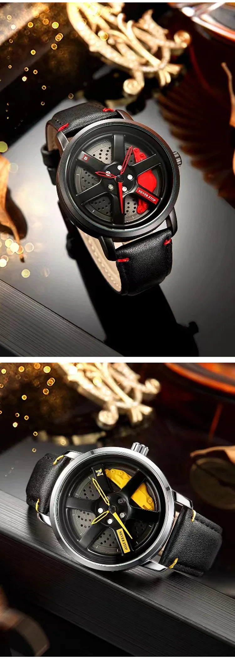 Luxury Sport Car Wheel Watch for Men Top Brand Car Wheel Rim Dial 3D Fashion Men's Watch Waterproof Men Watch Relogio Masculino
