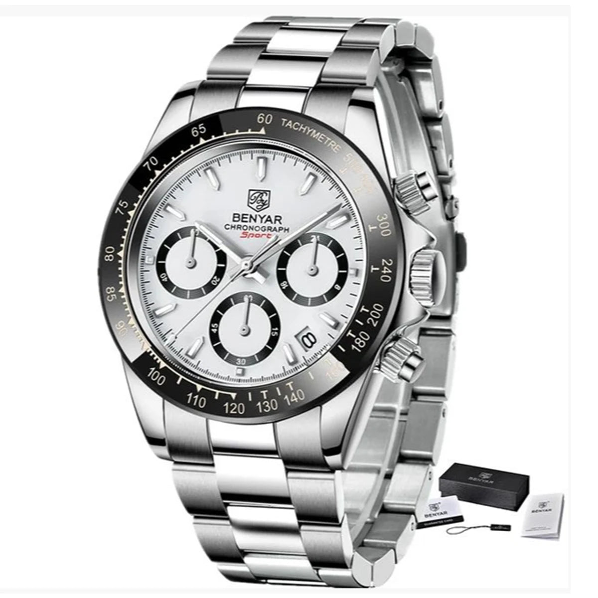 Relojes Hombre 2024 BENYAR New  Watches Men Luxury Brand Chronograph Male Sport Watches Waterproof Stainless Steel Quartz  Watch