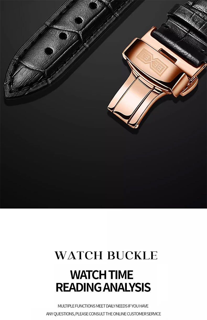 BEXEI 2025 Perpetual Calendar Automatic Watch Waterproof Mens Watches Top Brand Luxury Tourbillon Mechanical Watches for Man