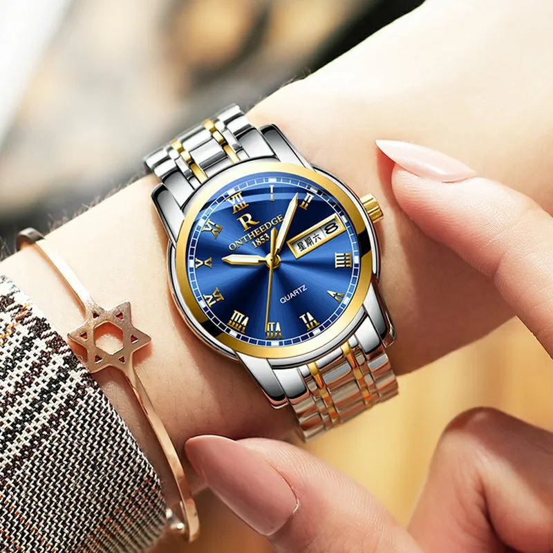 、RuiZhiYuan Swiss Fashion Watch - Waterproof Luminous Men's Alloy Quartz Watch, High-Value Business Dress Watch