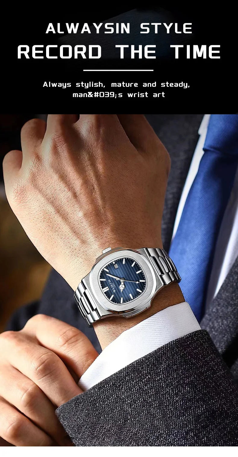 2025 Top Brand Mens Watches Luxury Men Sport Wristwatch Business Waterproof Luminous Fashion Quartz Watch Male with Calendar