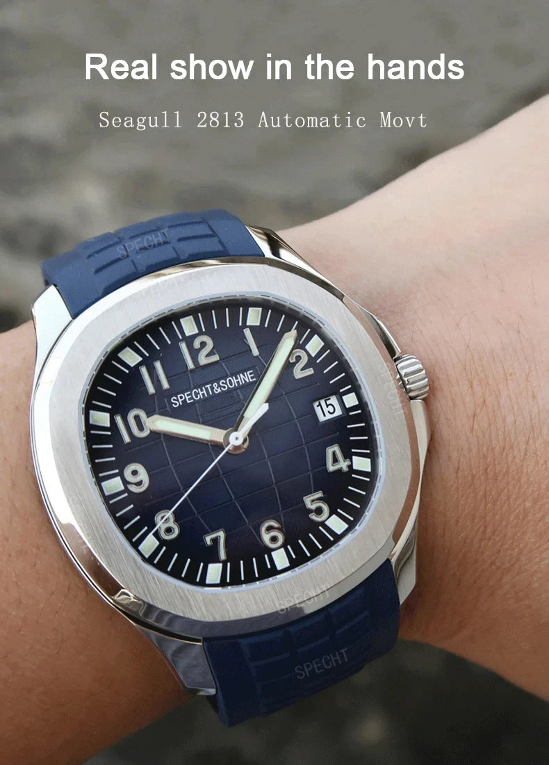 2025 New Arrival Mens Watches Top Brand Luxury Automatic Mechanical Watches Rubber Strap Stainless Steel Watch Relogio Masculino
