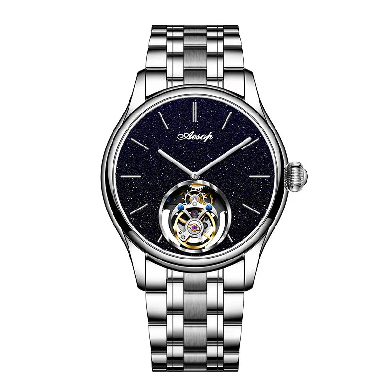 AESOP Tourbillon Luxury Mens Watches Waterproof Male Sports Watch For Men Mechanical Casual WristWatches Relogio Masculino 2025