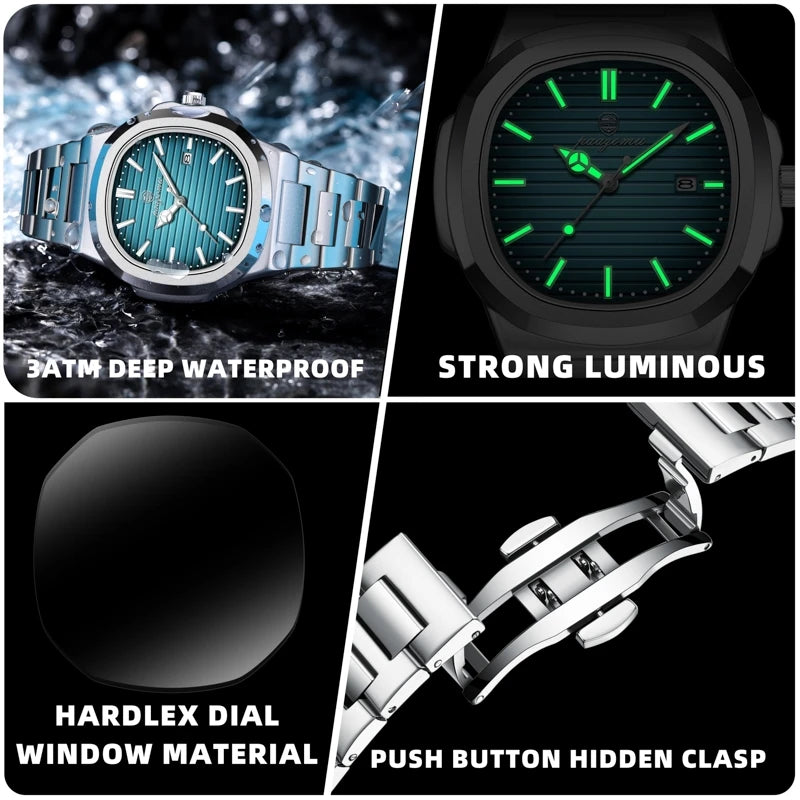 2025 Top Brand Luxury Fashion Diver Watch Men 30ATM Waterproof Date Clock Sport Watches Mens Quartz Wristwatch Relogio Masculino
