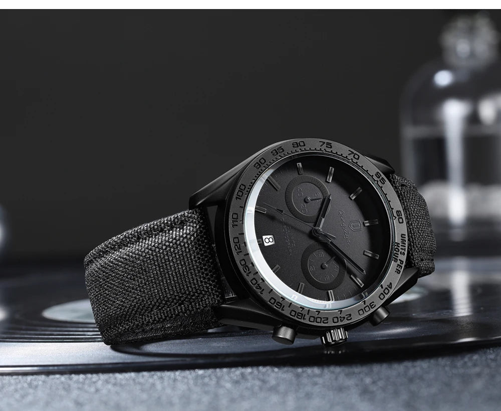 QINGXIYA Fashion Chronograph Quartz Watch for Men Sports Leather Strap Waterproof Date Luxury Mens Watches Relogio Masculino