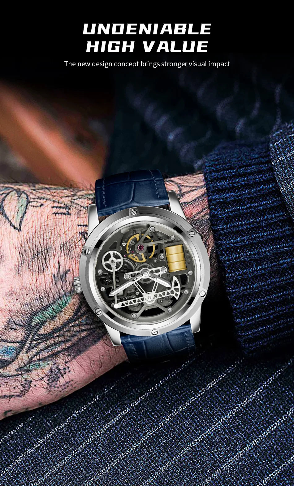 2023 Relogios Masculinos  Pindu Design Mens WatchesSapphire glass Top Brand Machine Watch Men Business Clock Men Miyota 8215+Box