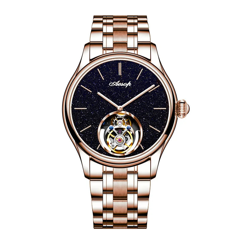 AESOP Tourbillon Luxury Mens Watches Waterproof Male Sports Watch For Men Mechanical Casual WristWatches Relogio Masculino 2025