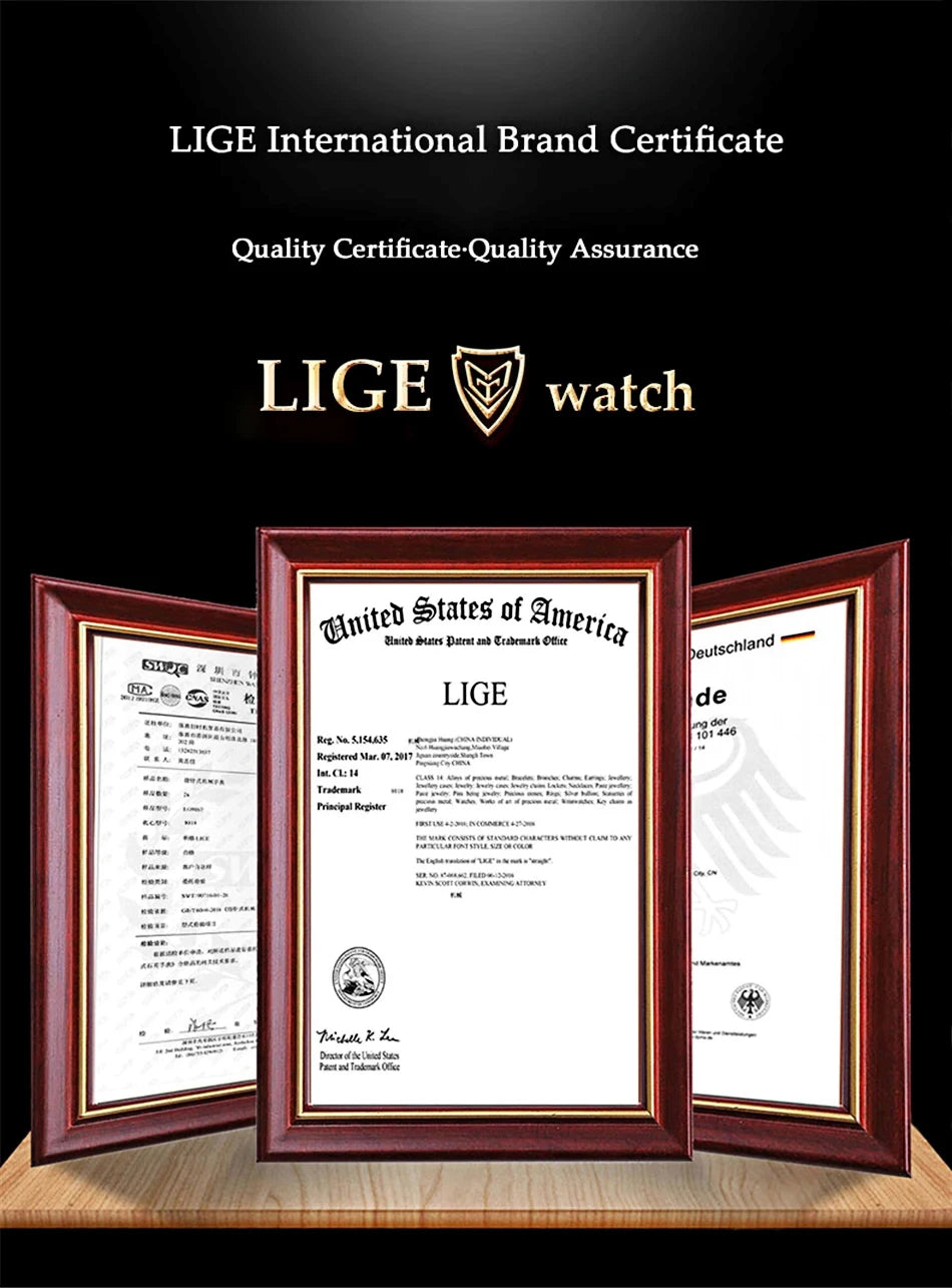 LIGE Men Watch Top Brand Luxury Arabic Numerals Rotating Dial Roulette Quartz Watches For Men Waterproof Luminous Man Wristwatch