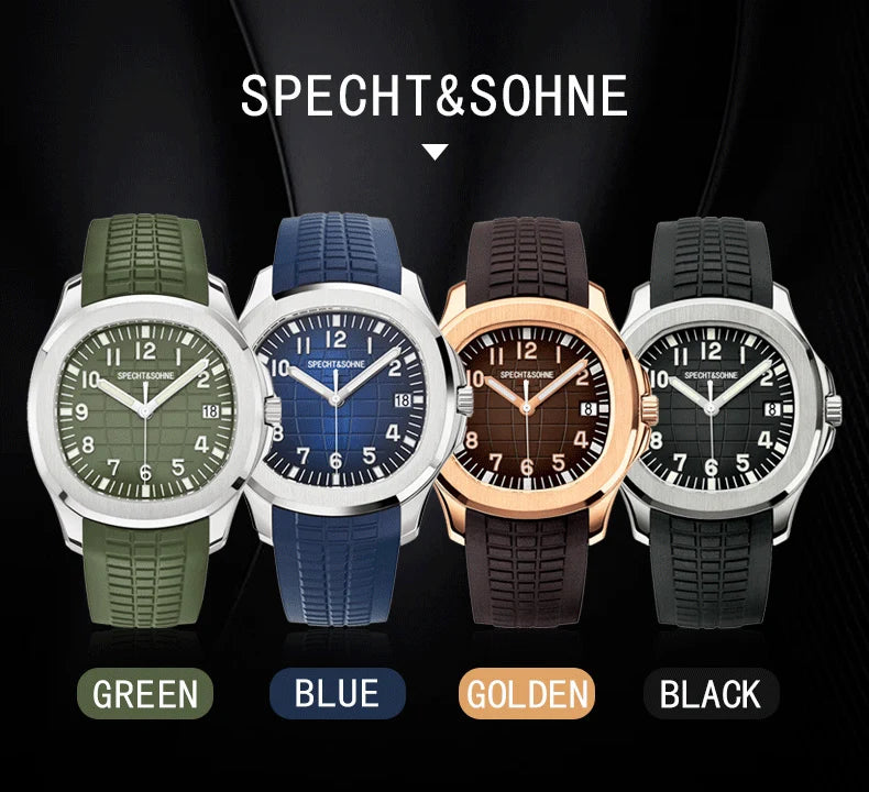 2025 New Arrival Mens Watches Top Brand Luxury Automatic Mechanical Watches Rubber Strap Stainless Steel Watch Relogio Masculino
