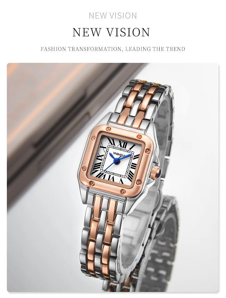 2025 Elegant Fashion Women's Watches Luxury Brand Original Quartz Watch for Ladies Waterproof Stainless Steel Luminous Date