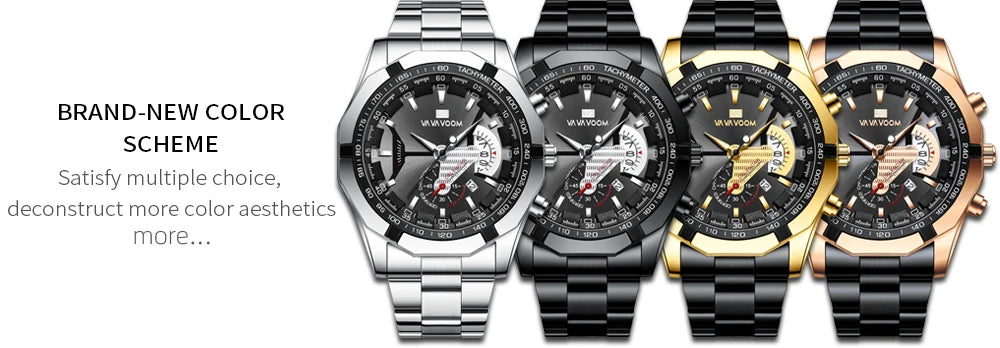 2023 Top Brand Luxury Watch Fashion Selling Gold Sports Casual Quartz  Travel Wristwatch Waterproof Mens Clock Relogio Masculino