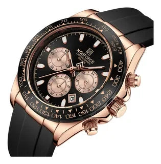 NAVIFORCE Luxury Men's Watch Waterproof Sports Quartz Clock Silicone Strap Chronograph Luminous Wristwatches Relogio Masculino