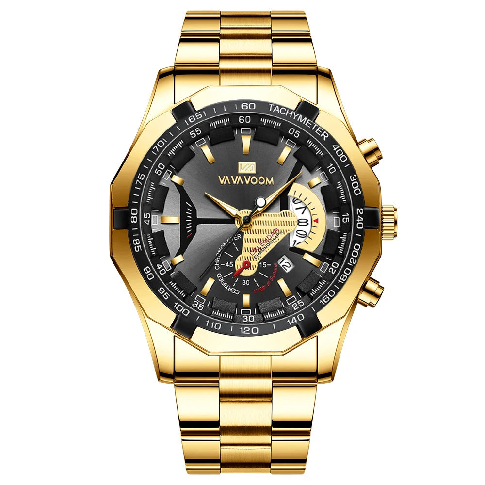 2023 Top Brand Luxury Watch Fashion Selling Gold Sports Casual Quartz  Travel Wristwatch Waterproof Mens Clock Relogio Masculino