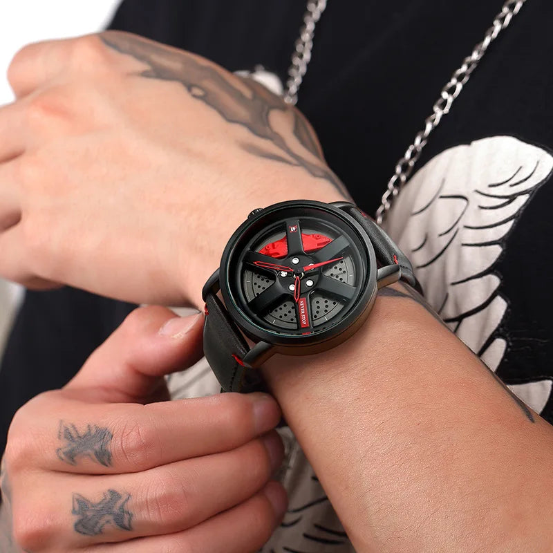 Luxury Sport Car Wheel Watch for Men Top Brand Car Wheel Rim Dial 3D Fashion Men's Watch Waterproof Men Watch Relogio Masculino