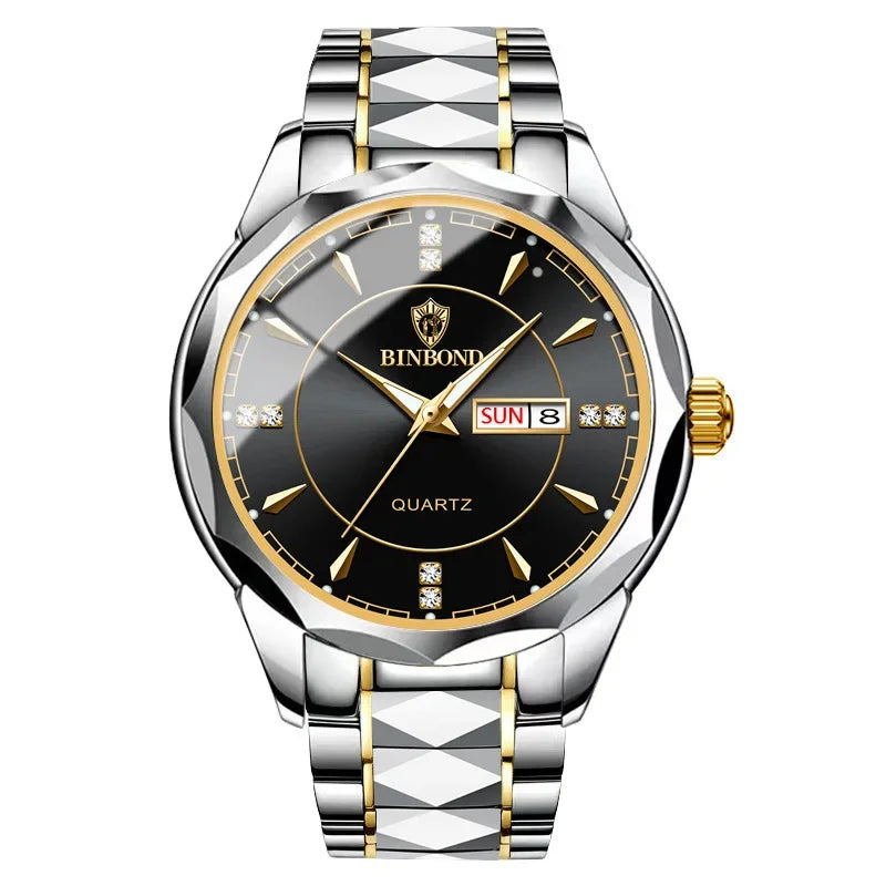 Luxury Square Sport Man Wristwatch Waterproof Luminous Chronograph Quartz Men's Watches Stainless Steel Men Watch Reloj