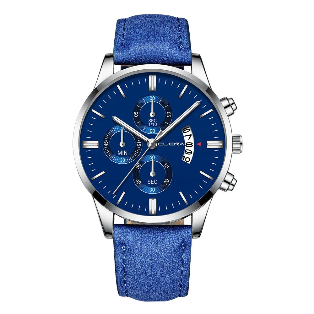 2023 Fashion Men's Watch Brand Luxury Male Quartz Watches Minimalist Casual Leather Strap Digital Calendar Wristwatch Men Clock
