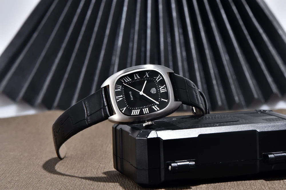 2025 New RollsTime Men's Watches Quartz Wristwatches Top Brand Luxury Watch For Men VH31 Sports Waterproof Leather Clock Reloj