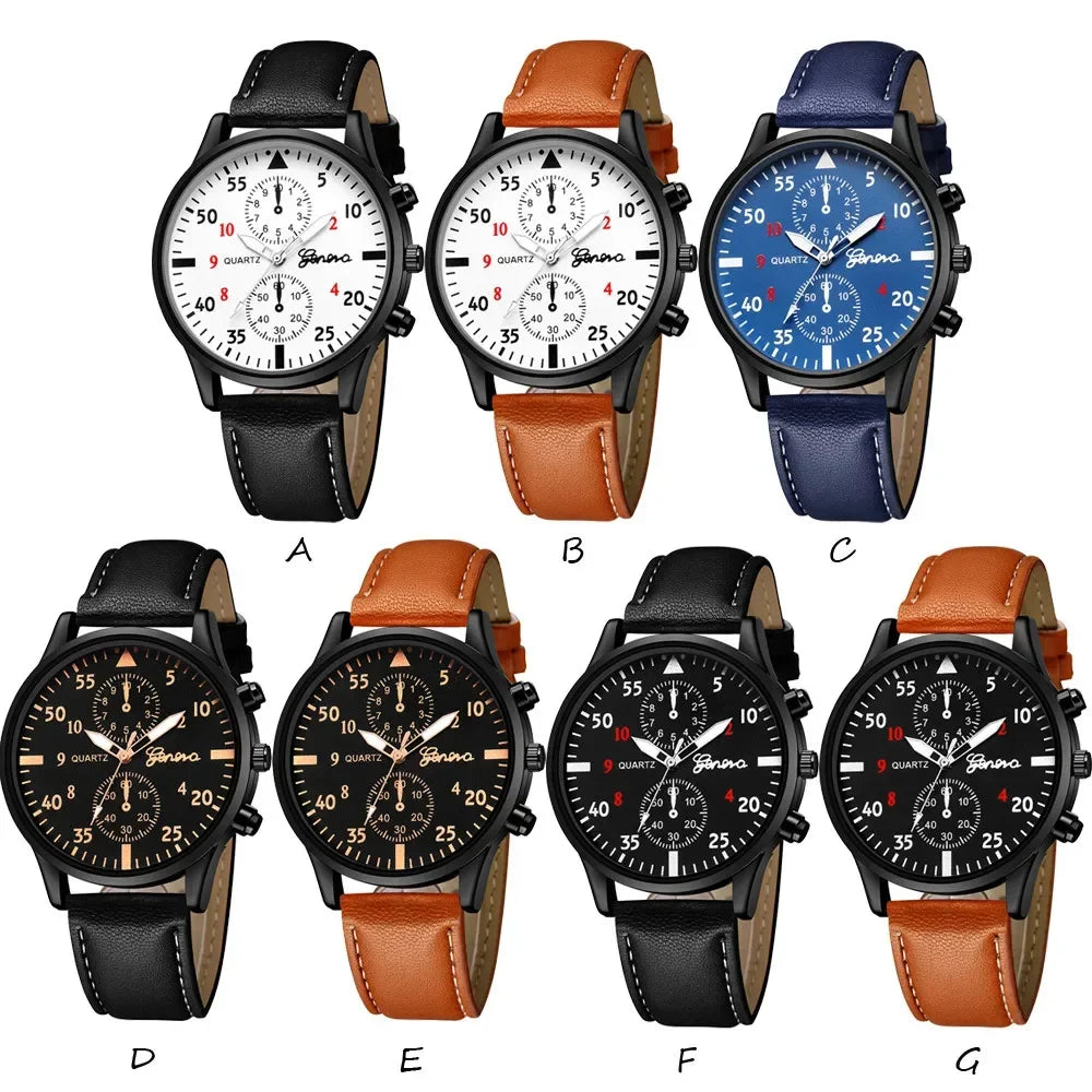Luxury Men's Watch Fashion Watch For Men Watch Sport Watches Leather Casual Wristwatch Reloj Hombre erkek kol saati
