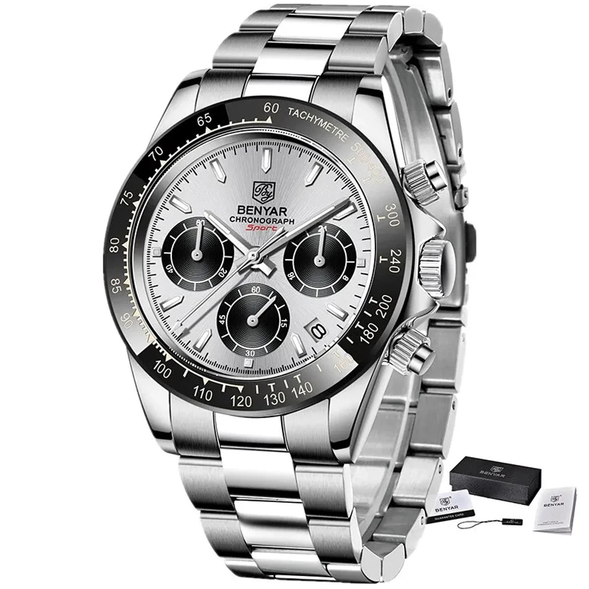 Relojes Hombre 2024 BENYAR New  Watches Men Luxury Brand Chronograph Male Sport Watches Waterproof Stainless Steel Quartz  Watch