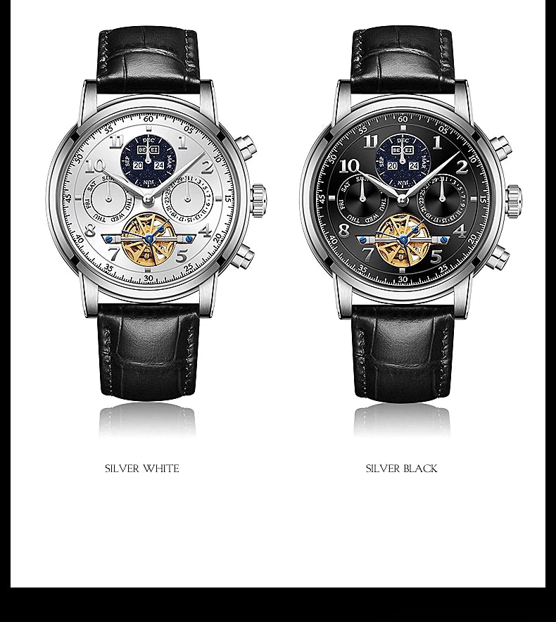 BEXEI 2025 Perpetual Calendar Automatic Watch Waterproof Mens Watches Top Brand Luxury Tourbillon Mechanical Watches for Man