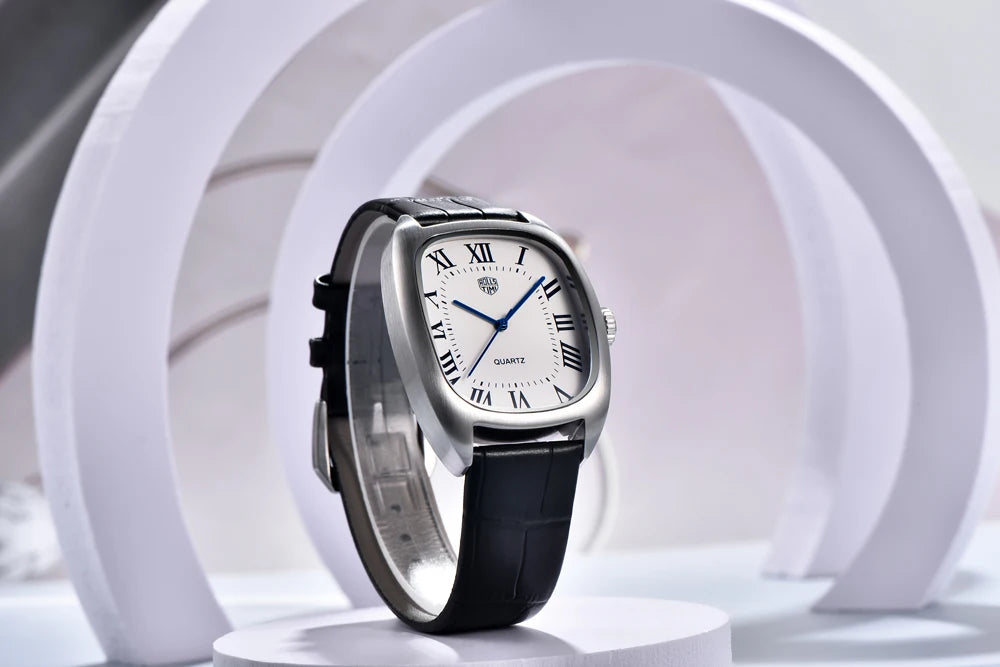 RollsTime 2026 New Mens Watches Top Brand Luxury Man Quartz Watch For Men Waterproof Sports VH31 Wristwatches Leather Clock Gift