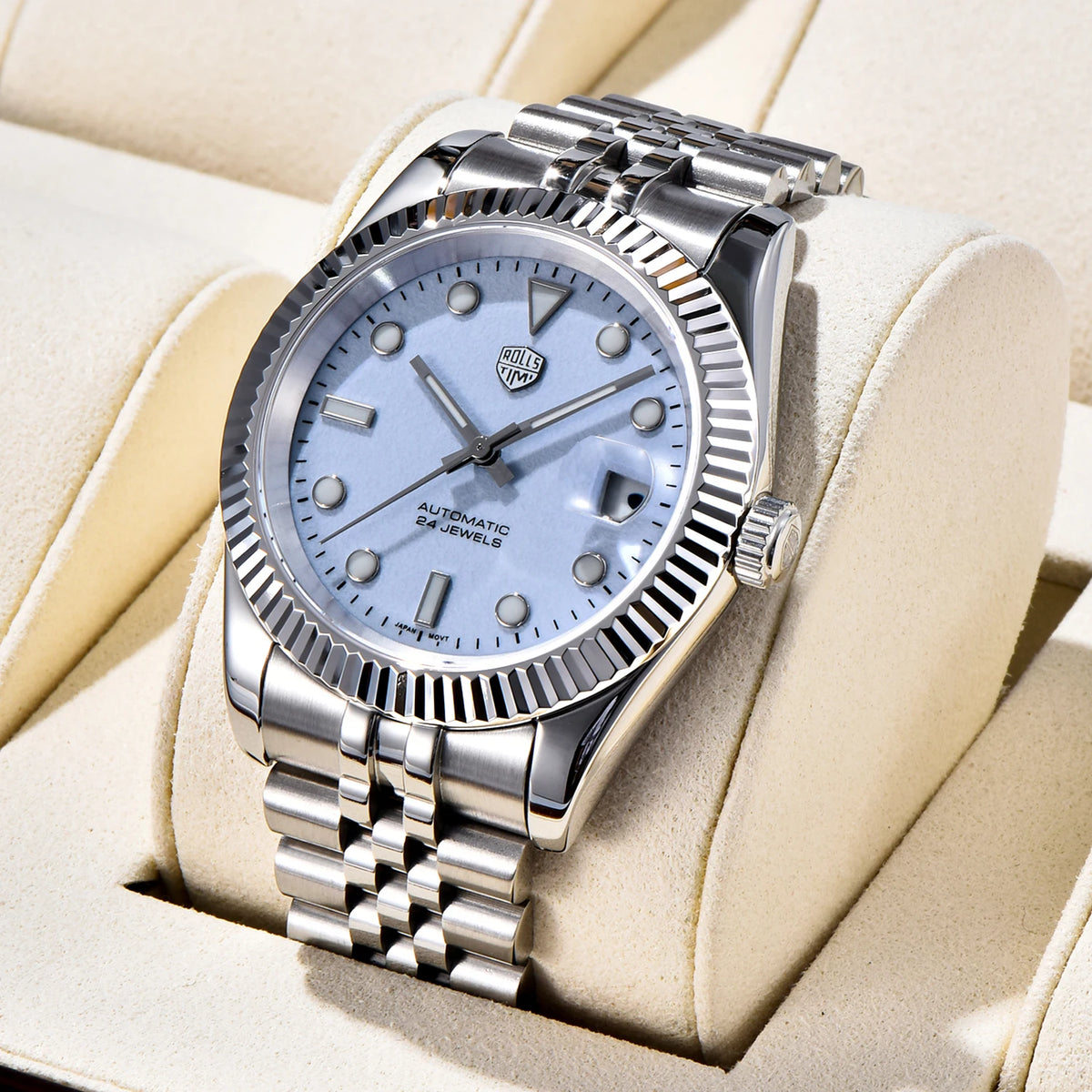 2025 New RollsTimi Men's Watches Mechanical Wristwatches Luminous Dial Automatic Watch For Men Top Luxury AR Sapphire Waterproof