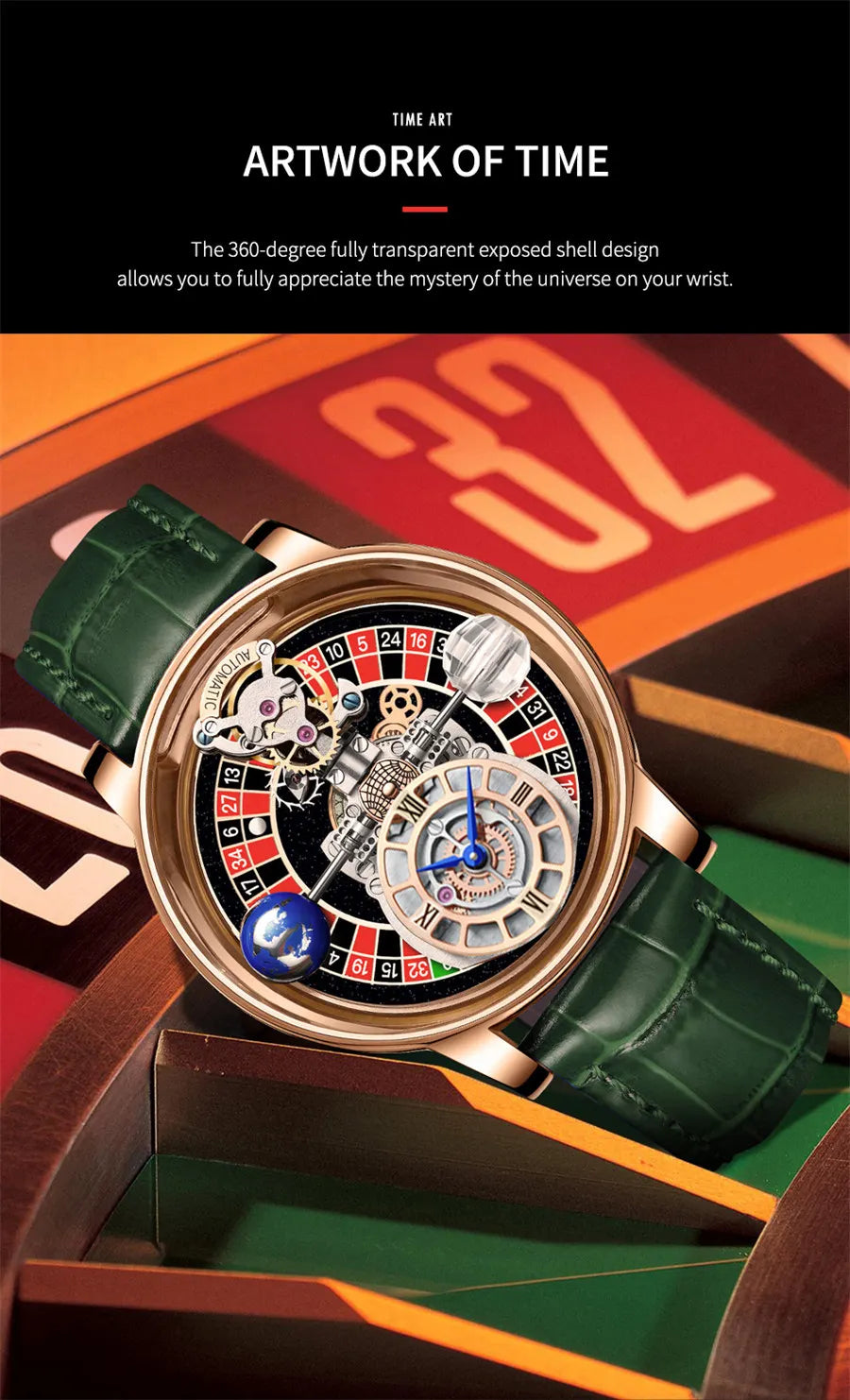 Relogio PINDU Fixed Roulette Watch Latest Design Quartz Watch Men Waterproof Leather Man Wristwatch Upgraded Version