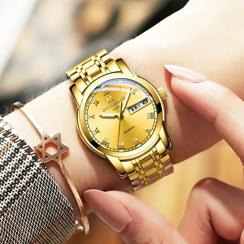、RuiZhiYuan Swiss Fashion Watch - Waterproof Luminous Men's Alloy Quartz Watch, High-Value Business Dress Watch