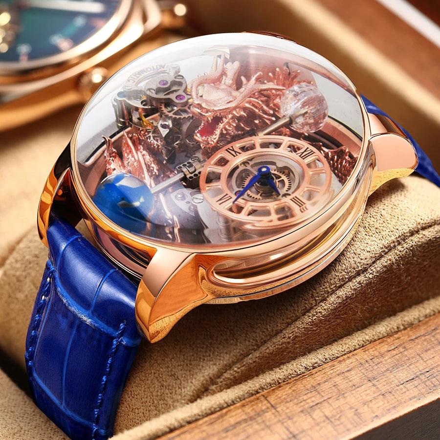 Relogio PINDU Fixed Roulette Watch Latest Design Quartz Watch Men Waterproof Leather Man Wristwatch Upgraded Version