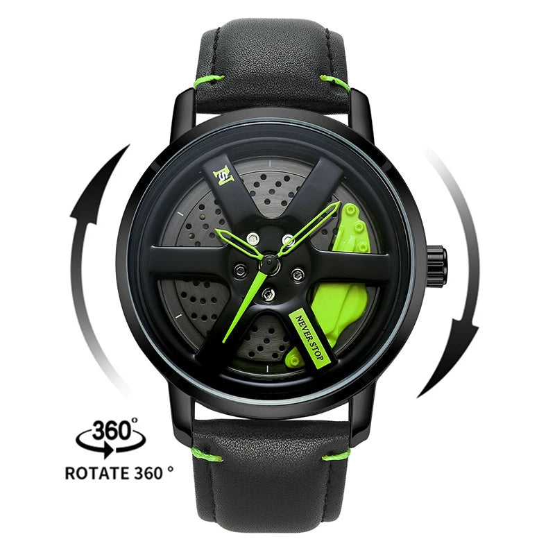 Luxury Sport Car Wheel Watch for Men Top Brand Car Wheel Rim Dial 3D Fashion Men's Watch Waterproof Men Watch Relogio Masculino